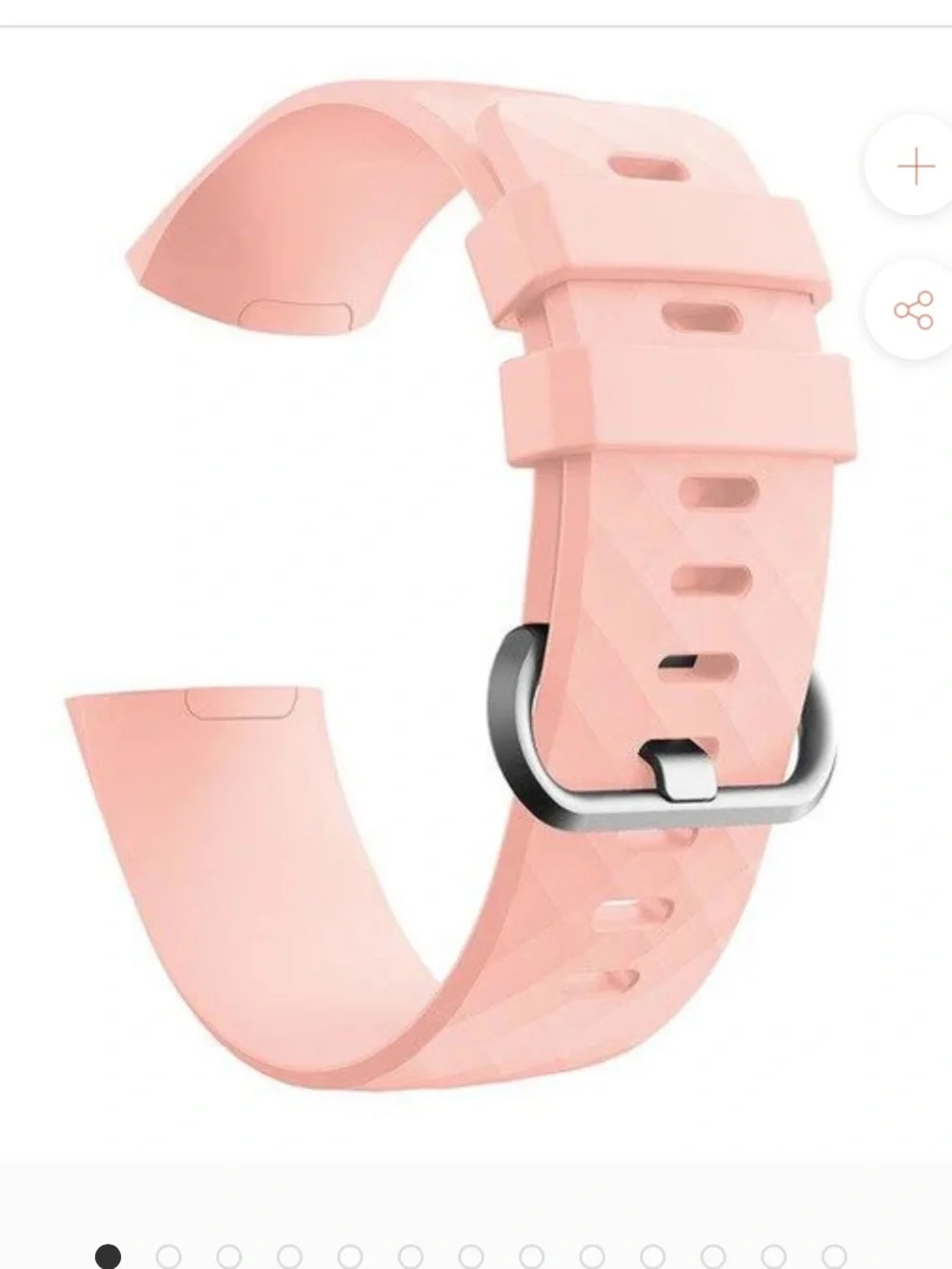 FitBands pink silicone replacement band for FitBit Charge 3 or 4
